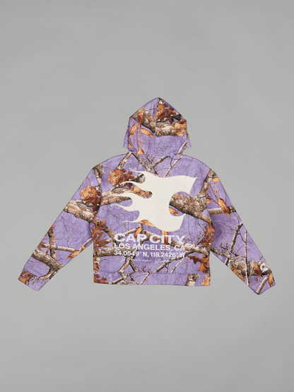 CAP CITY X SHORELINE MAFIA LAVENDER CAMO ZIP UP HOODIE -UNISEX