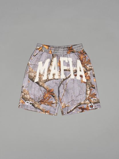 CAP CITY X SHORELINE MAFIA GREY CAMO SHORTS - UNISEX
