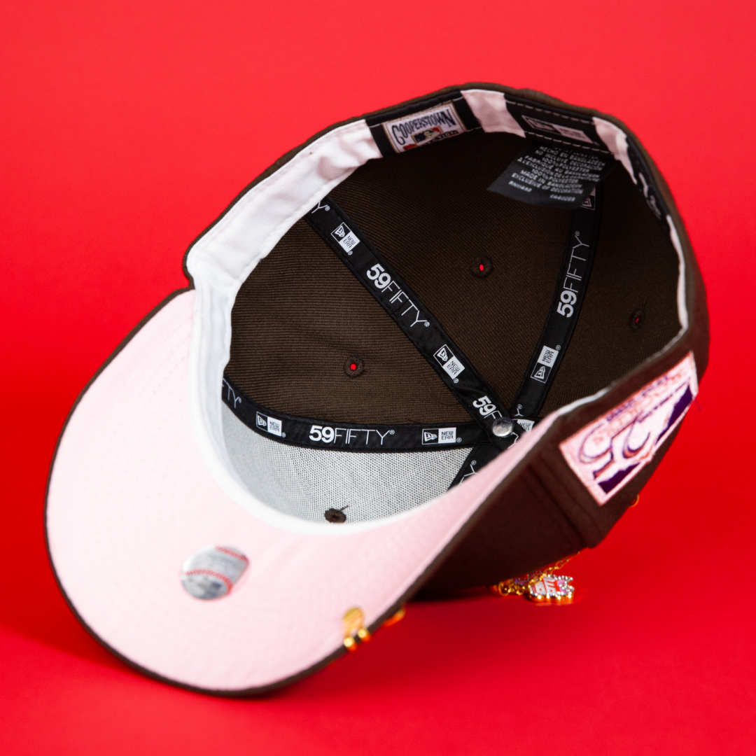 NEW ERA EXCLUSIVE 59FIFTY WALNUT COLORADO ROCKIES W/ 25TH ANNIVERSARY SIDE PATCH