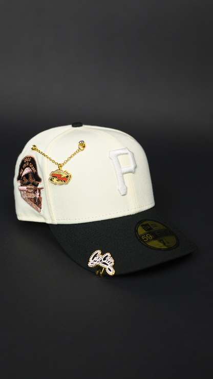 NEW ERA EXCLUSIVE 59FIFTY CHROME/ BLACK PITTSBURGH PIRATES W/ 1959 ALL STAR GAME SIDE PATCH