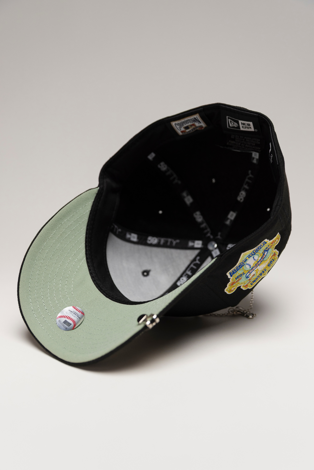NEW ERA EXCLUSIVE 59FIFTY BLACK DETROIT TIGERS W/ 100TH SEASON SIDE PATCH