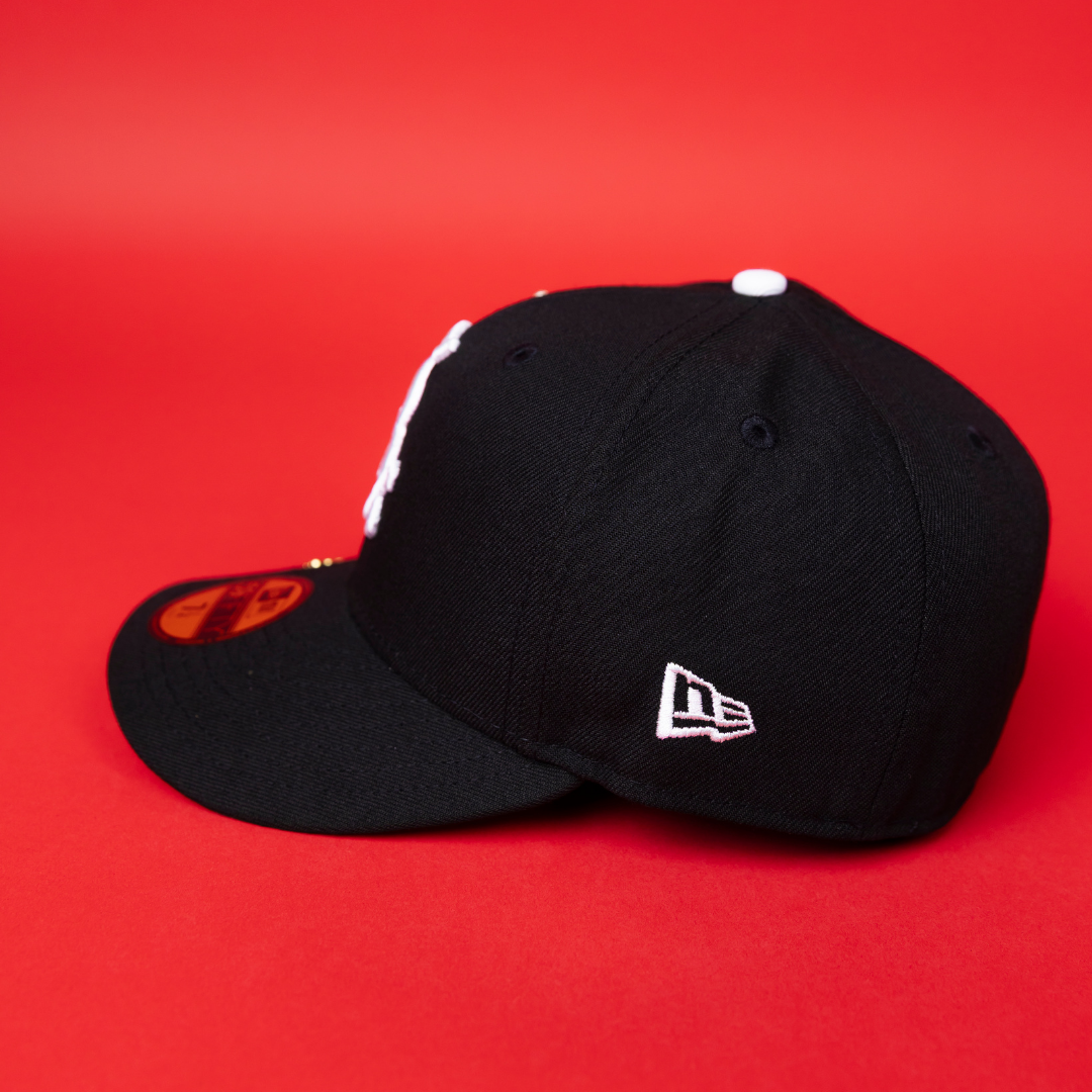 NEW ERA EXCLUSIVE 59FIFTY BLACK CHICAGO WHITE SOX W/ PINK ROSES + ALL STAR GAME SIDE PATCH