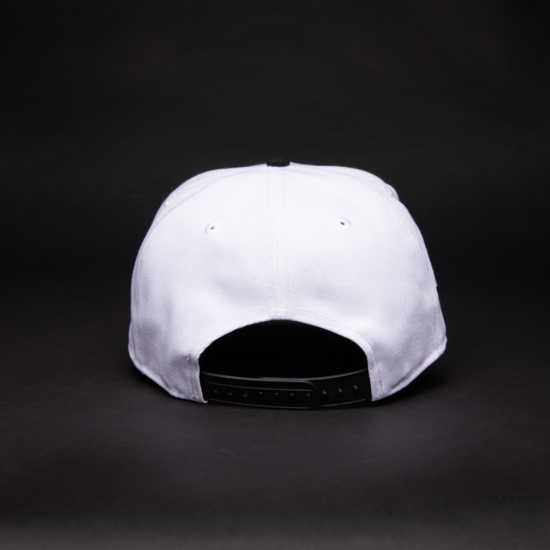 NEW ERA 9FIFTY A-FRAME PEARL WHITE LOS ANGELES DODGERS SNAPBACK W/ 50TH ANNIVERSARY SIDE PATCH