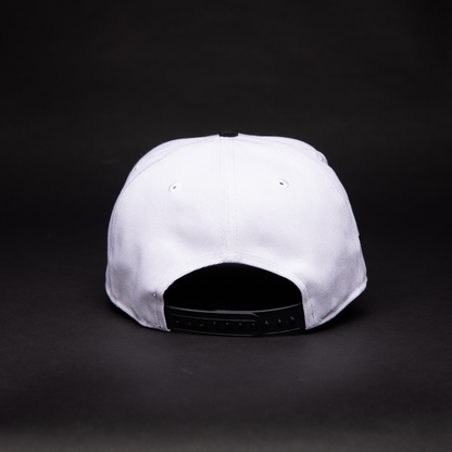 NEW ERA 9FIFTY A-FRAME PEARL WHITE LOS ANGELES DODGERS SNAPBACK W/ 50TH ANNIVERSARY SIDE PATCH