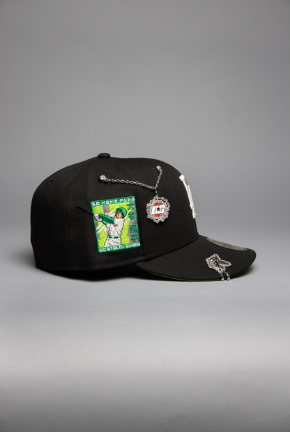 NEW ERA EXCLUSIVE 59FIFTY BLACK LOS ANGELES DODGERS W/ SHOHEI OHTANI 50-50 CLUB SIDE PATCH