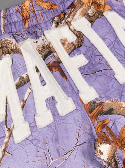 CAP CITY X SHORELINE MAFIA LAVENDER CAMO SHORTS - UNISEX