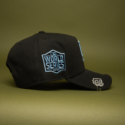 NEW ERA 9FIFTY A-FRAME BLACK LOS ANGELES DODGERS SNAPBACK W/ 2020 WORLD SERIES SIDE PATCH