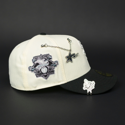 NEW ERA EXCLUSIVE 59FIFTY CHROME/ BLACK CHICAGO WHITE SOX W/ 100TH SEASON SIDE PATCH