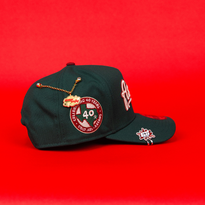 NEW ERA 9FIFTY A-FRAME FOREST GREEN HOUSTON ASTROS W/ 40TH ANNIVERSARY SIDE PATCH