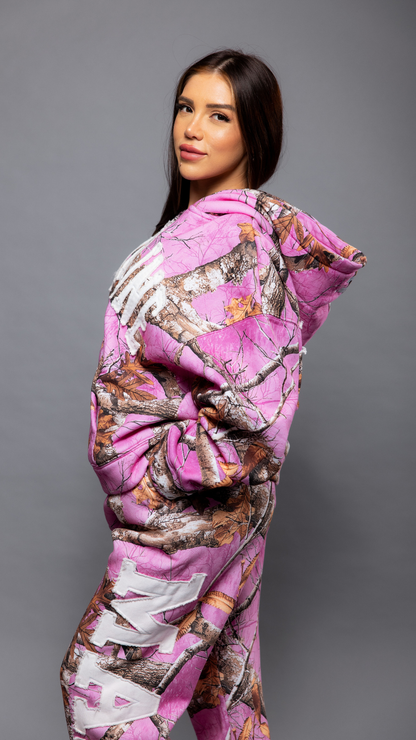 CAP CITY X SHORELINE MAFIA PINK CAMO ZIP UP HOODIE - UNISEX