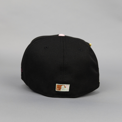 NEW ERA EXCLUSIVE 59FIFTY BLACK/ BURGUNDY TEXAS RANGERS W/ INAUGURAL SEASON SIDE PATCH