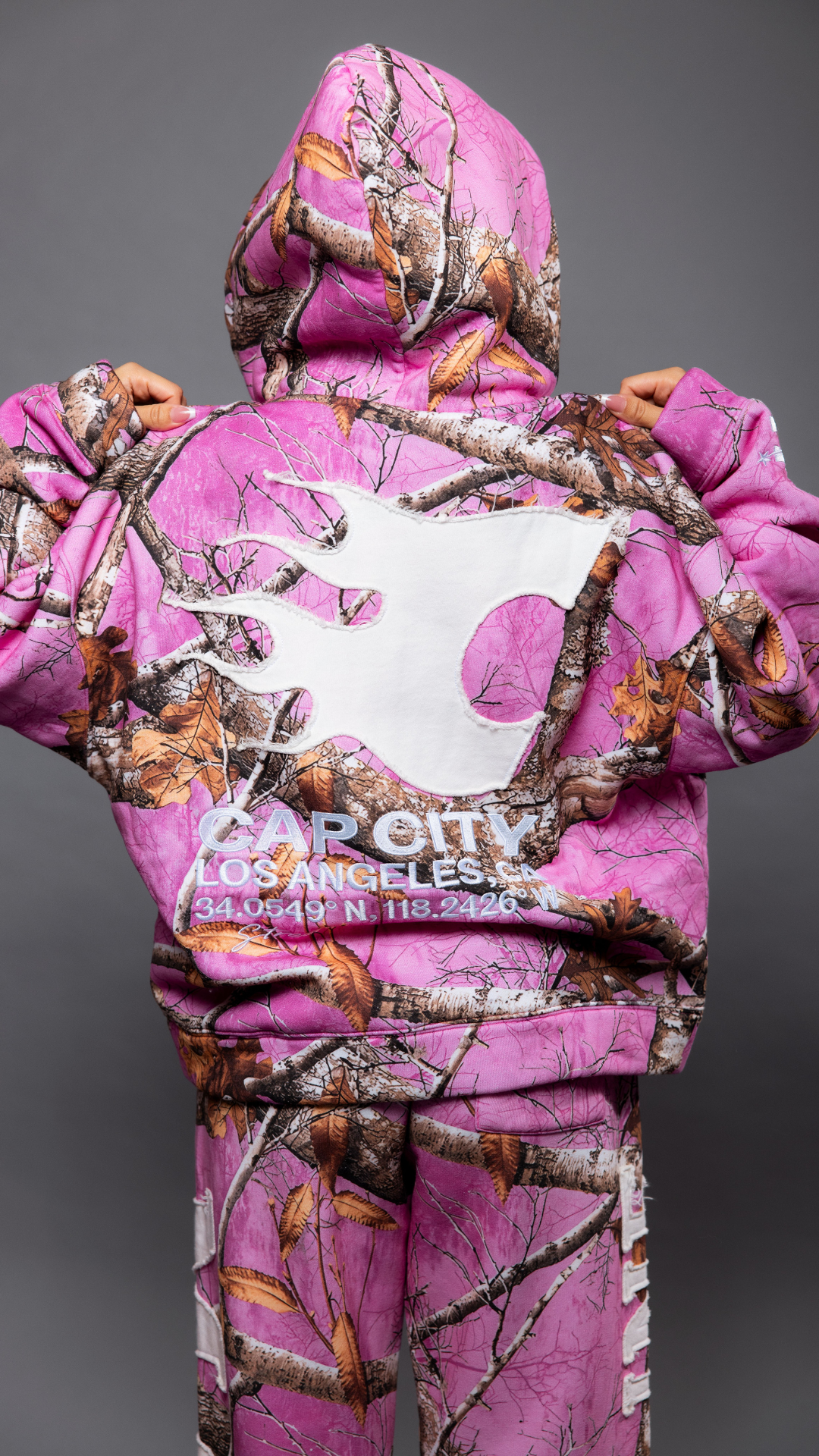 CAP CITY X SHORELINE MAFIA PINK CAMO ZIP UP HOODIE - UNISEX