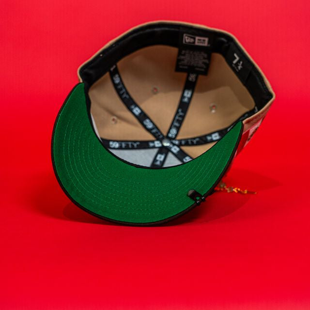 NEW ERA EXCLUSIVE 59FIFTY CAMEL BROWN MEXICO 2025 WORLD BASEBALL CLASSIC W/ MEXICO FLAG SIDE PATCH