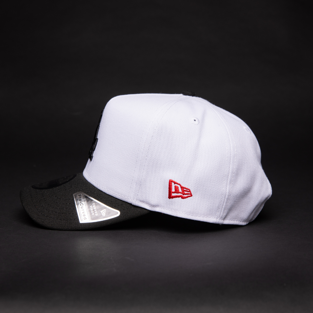 NEW ERA 9FIFTY A-FRAME PEARL WHITE LOS ANGELES DODGERS SNAPBACK W/ 50TH ANNIVERSARY SIDE PATCH