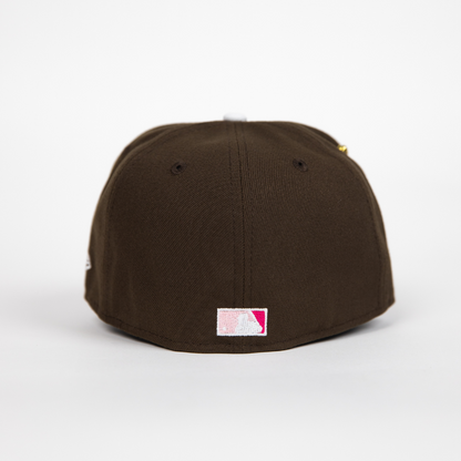 NEW ERA EXCLUSIVE 59FIFTY BROWN LOS ANGELES DODGERS "CITY OF ANGELS" W/ JAPANESE FLAG SIDE PATCH
