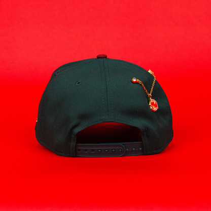 NEW ERA 9FIFTY A-FRAME FOREST GREEN HOUSTON ASTROS W/ 40TH ANNIVERSARY SIDE PATCH