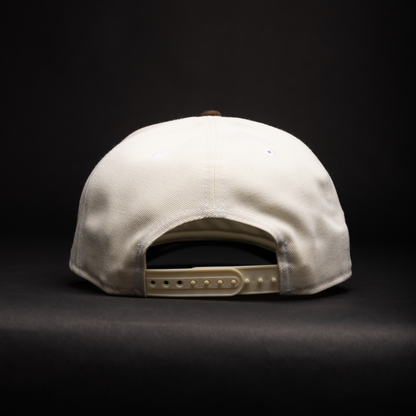 NEW ERA 9FIFTY A-FRAME CHROME/BROWN CHICAGO WHITE SOX W/ 2005 WORLD SERIES SIDE PATCH