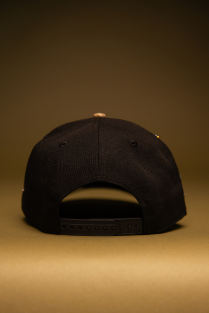 NEW ERA EXCLUSIVE 9FIFTY BLACK/REALTREE ATLANTA BRAVES "HEAVENLY CITY" SNAPBACK W/ 150TH ANNIVERSARY SIDE PATCH
