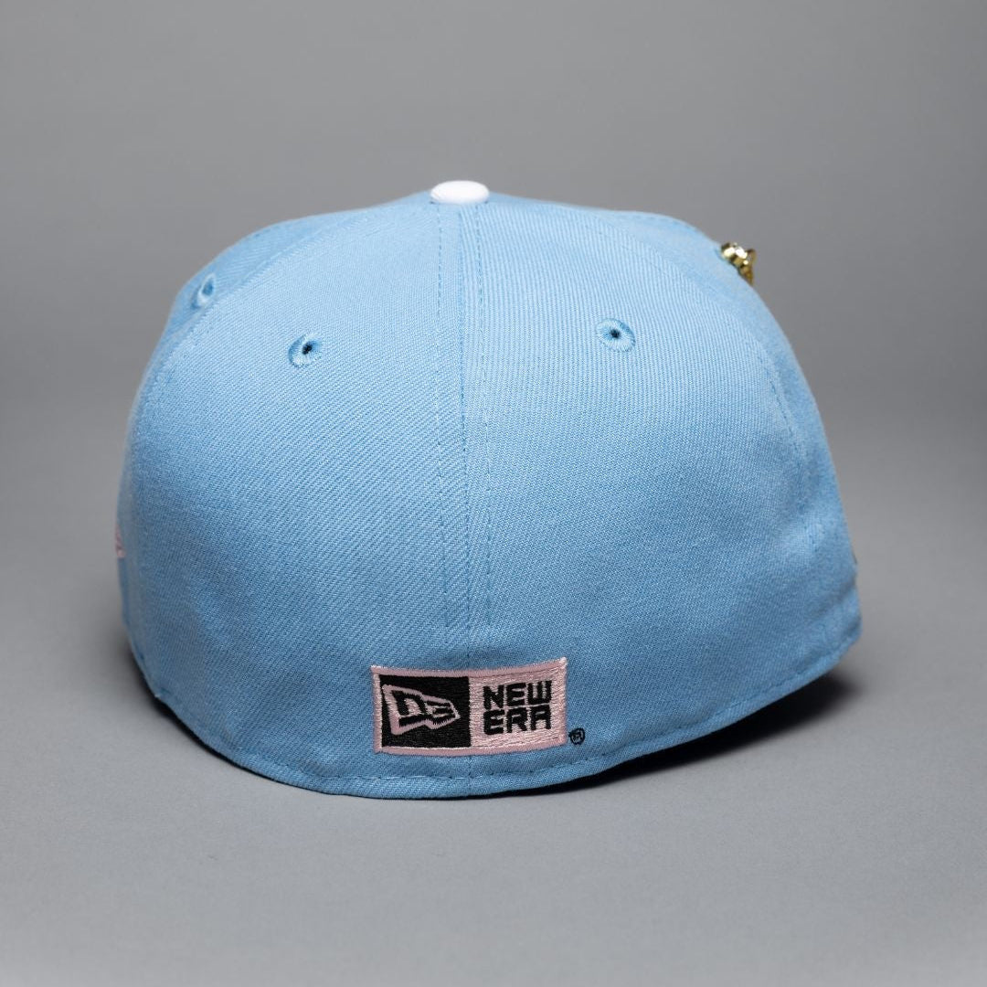 NEW ERA EXCLUSIVE 59FIFTY ICY BLUE "CAP CITY" W/ 15TH ANNIVERSARY SIDE PATCH