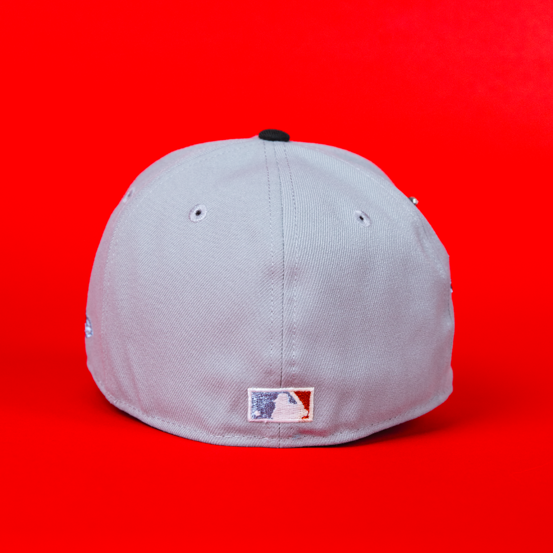 NEW ERA 59FIFTY GREY/ BLACK ATLANTA BRAVES W/ 2000 ALL STAR GAME SIDE PATCH
