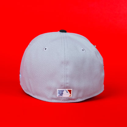 NEW ERA 59FIFTY GREY/ BLACK ATLANTA BRAVES W/ 2000 ALL STAR GAME SIDE PATCH