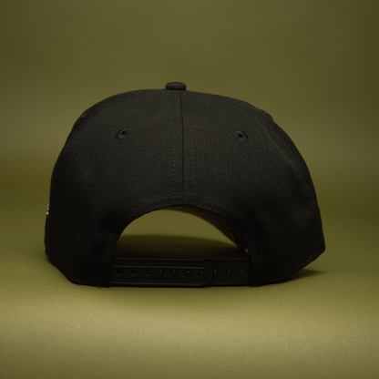 NEW ERA 9FIFTY A-FRAME BLACK CHICAGO CUBS SNAPBACK W/ 1990 ALL STAR GAME SIDE PATCH