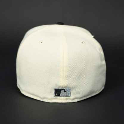 NEW ERA EXCLUSIVE 59FIFTY CHROME/ BLACK CHICAGO WHITE SOX W/ 100TH SEASON SIDE PATCH