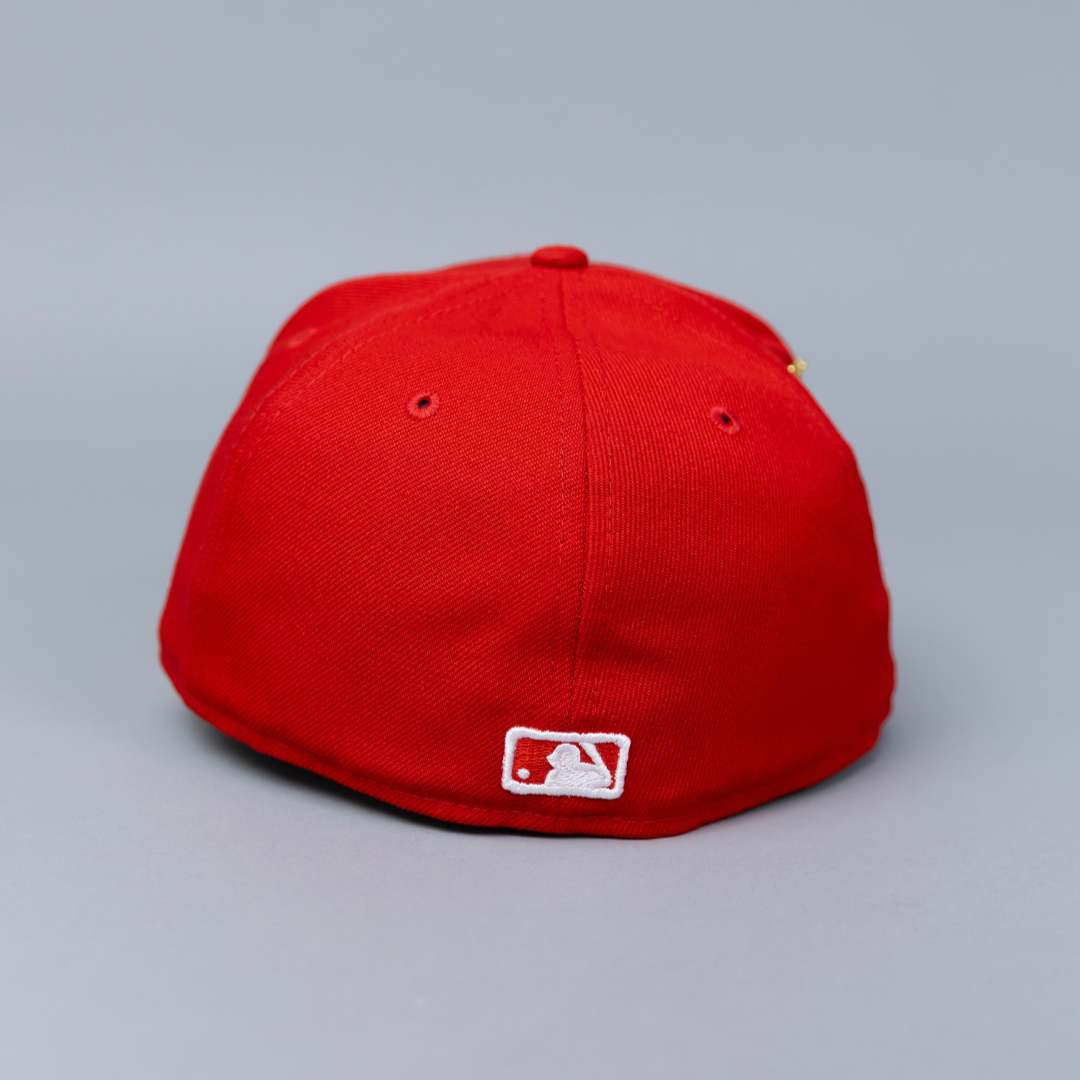 NEW ERA EXCLUSIVE 59FIFTY RED TORONTO BLUEJAYS W/ 1991 ALL STAR GAME SIDE PATCH