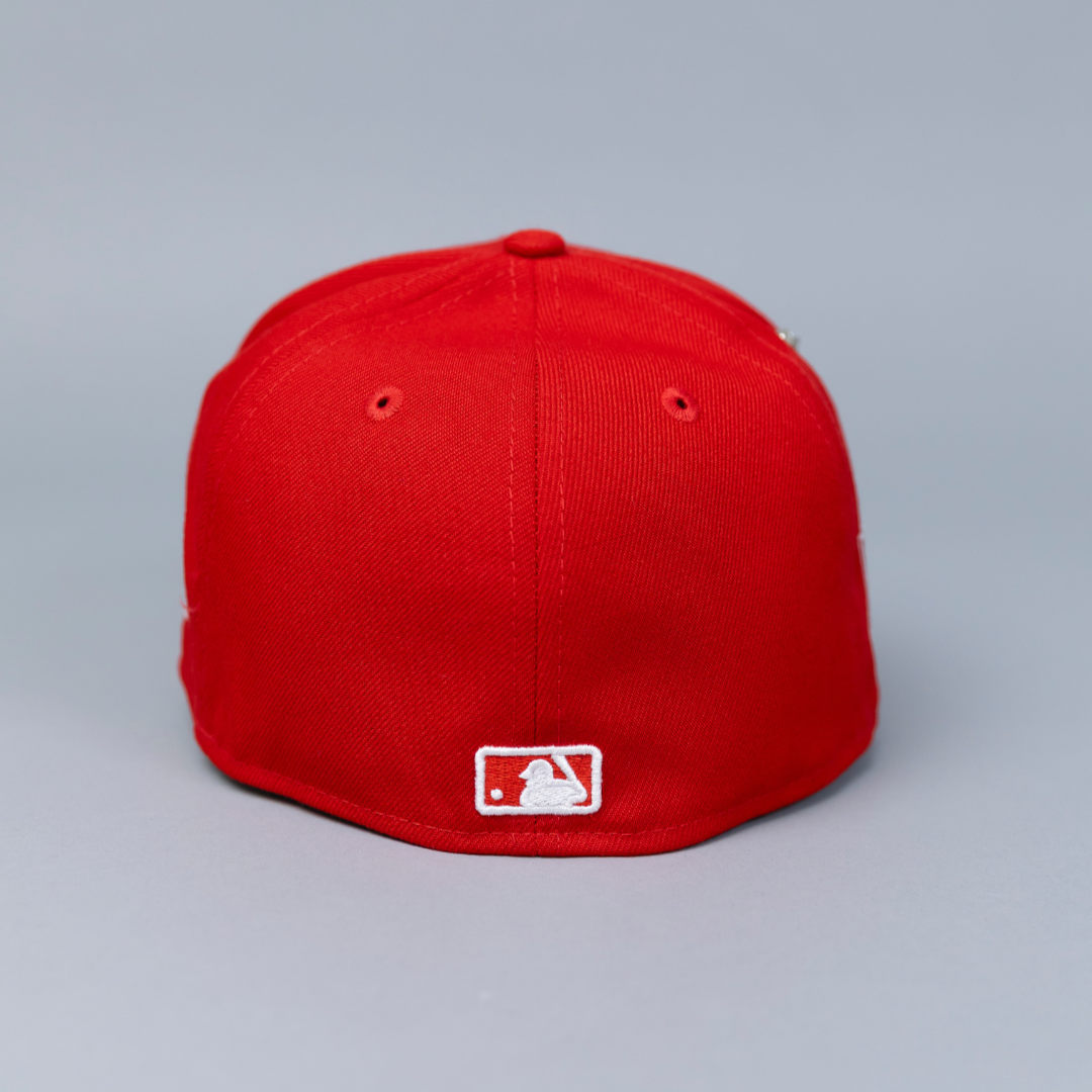 NEW ERA 59FIFTY RED ATLANTA BRAVES W/ WORLD SERIES SIDE PATCH