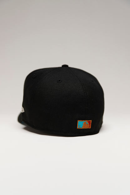 NEW ERA EXCLUSIVE 59FIFTY BLACK DETROIT TIGERS W/ TIGER STADIUM SIDE PATCH