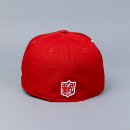 NEW ERA EXCLUSIVE 59FIFTY RED LOS ANGELES RAMS W/ 2004 PRO BOWL SIDE PATCH