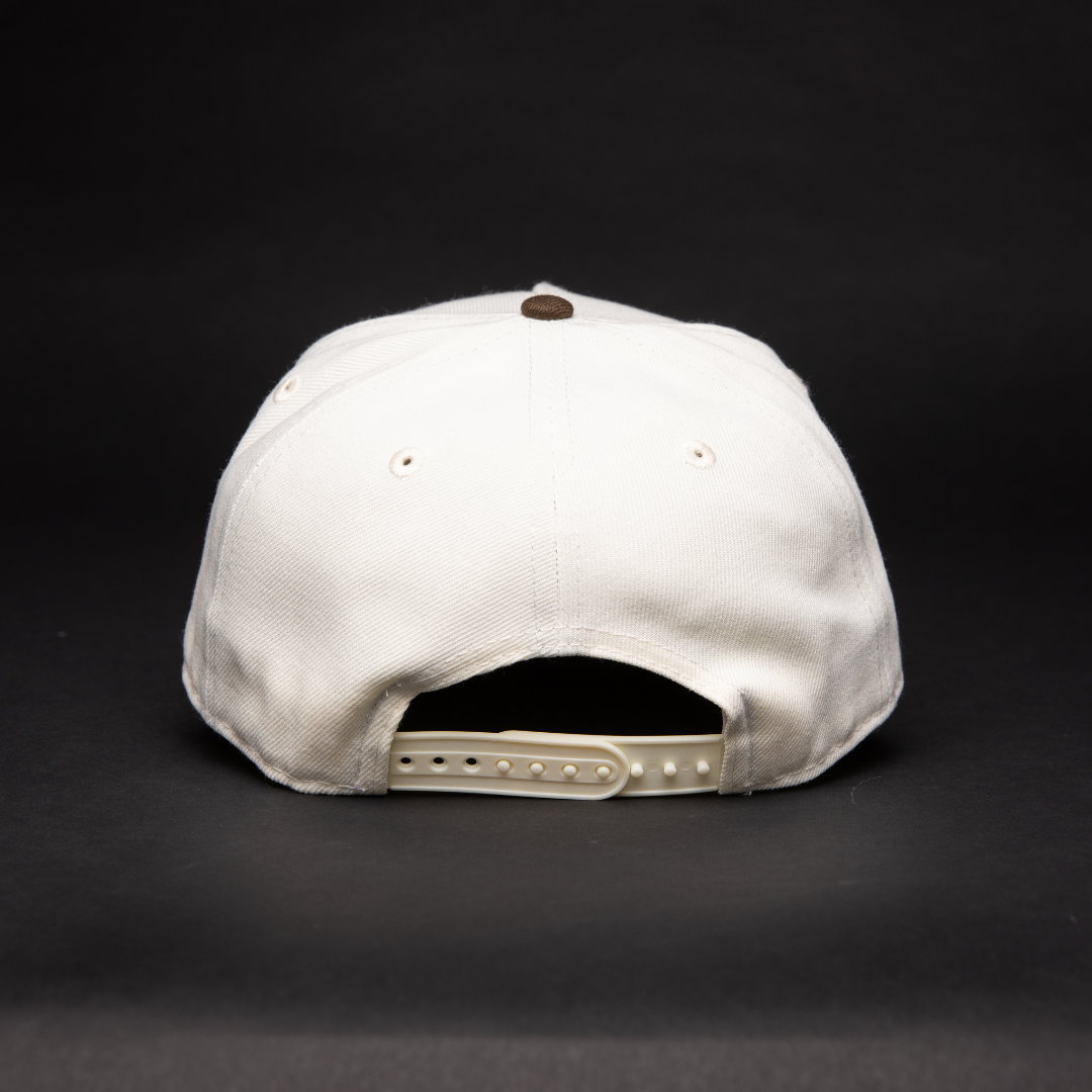 NEW ERA 9FIFTY A-FRAME CHROME/ BROWN LOS ANGELES DODGERS SNAPBACK W/ 60TH ANNIVERSARY SIDE PATCH