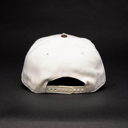 NEW ERA 9FIFTY A-FRAME CHROME/ BROWN LOS ANGELES DODGERS SNAPBACK W/ 60TH ANNIVERSARY SIDE PATCH
