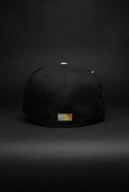 NEW ERA EXCLUSIVE 59FIFTY BLACK/ FOREST GREEN CHICAGO CUBS W/ TOKYO SERIES SIDE PATCH