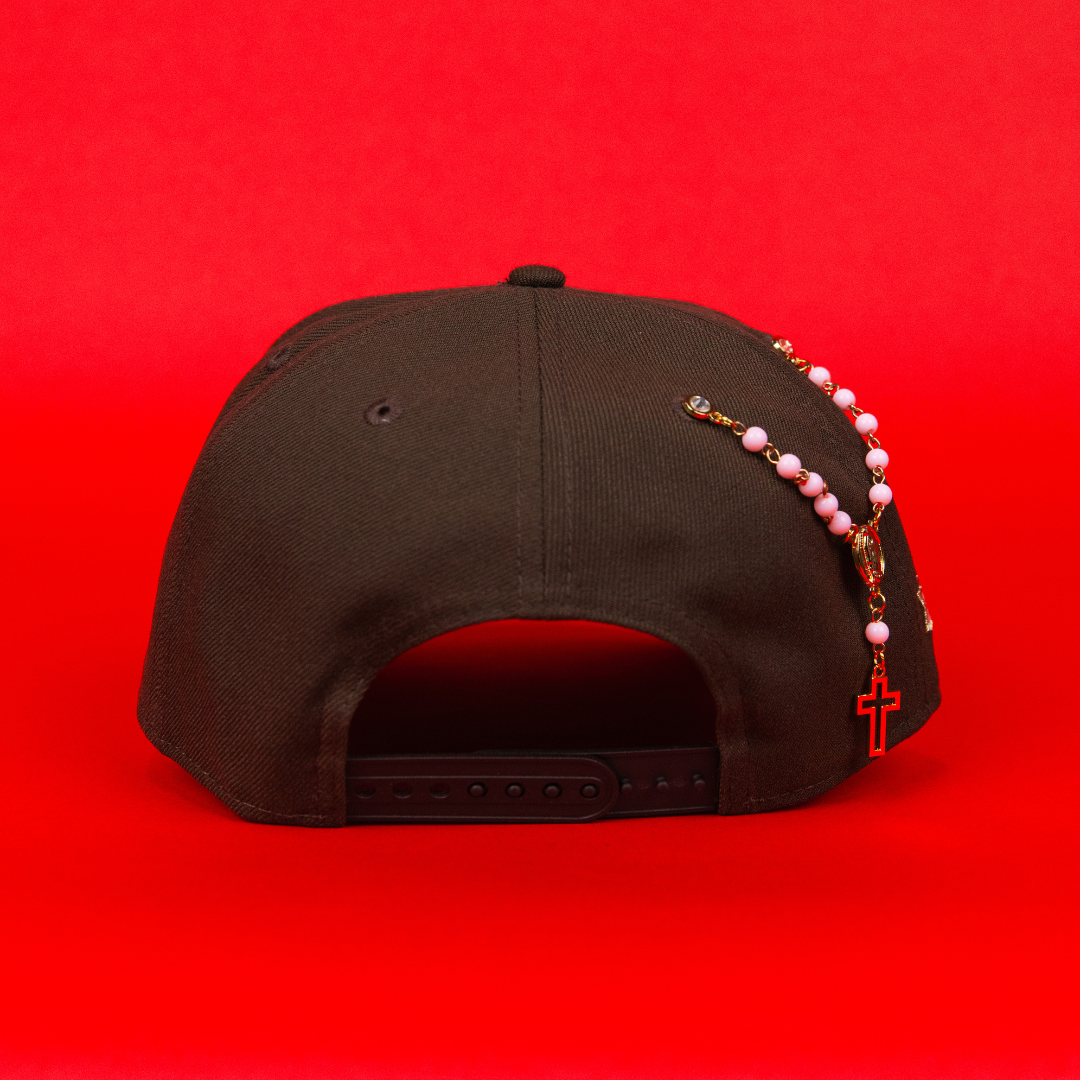 NEW ERA 9FIFTY A-FRAME BROWN CHICAGO CUBS SNAPBACK W/ 1990 ALL STAR GAME SIDE PATCH