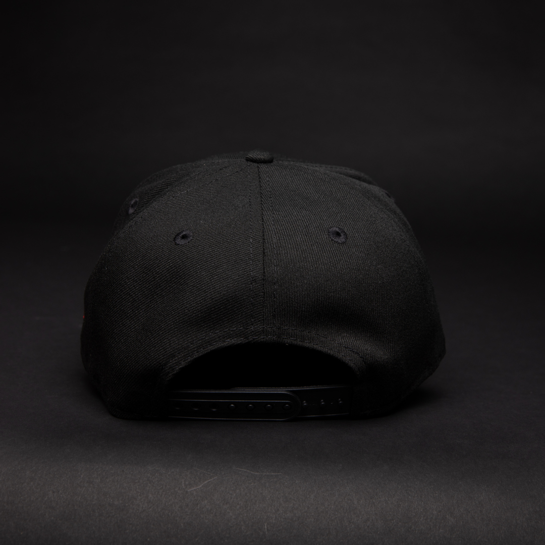 NEW ERA 9FIFTY A-FRAME BLACKED OUT TORONTO BLUE JAYS SNAPBACK W/ 40TH SEASON SIDE PATCH