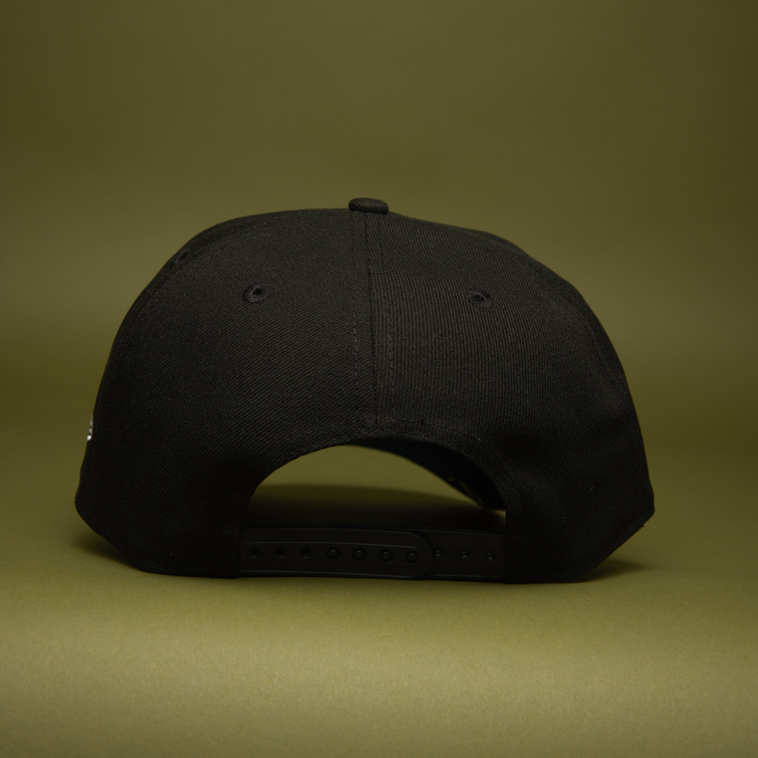 NEW ERA 9FIFTY A-FRAME BLACK LOS ANGELES DODGERS SNAPBACK W/ PALM TREES + 2020 WORLD SERIES SIDE PATCH