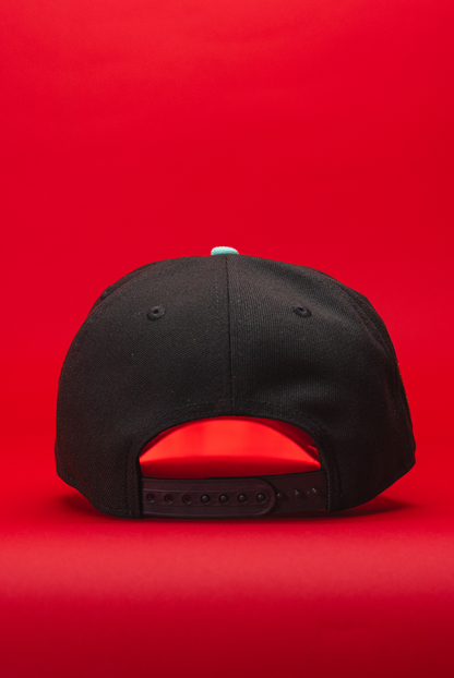 NEW ERA 9FIFTY A-FRAME BLACK/NAVY PHILADELPHIA PHILLIES SNAPBACK W/ 1996 ALL STAR GAME SIDE PATCH