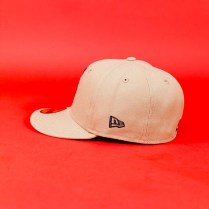 NEW ERA EXCLUSIVE 59FIFTY LIGHT KHAKI SAN JUDAS W/ "CAP CITY 15TH ANNIVERSARY" SIDE PATCH