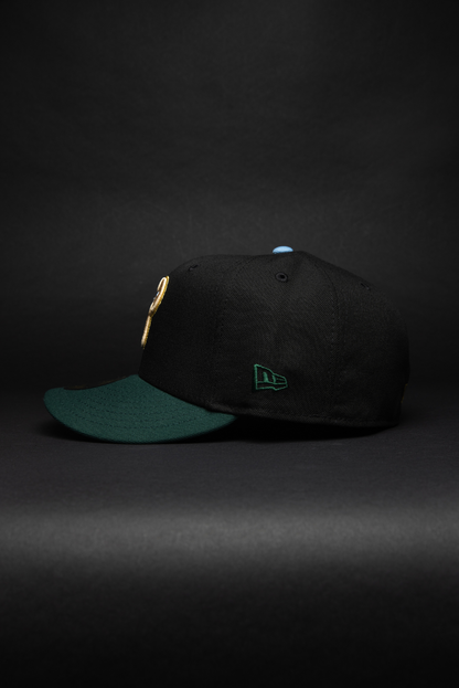 NEW ERA EXCLUSIVE 59FIFTY BLACK/FOREST GREEN PHILADELPHIA PHILLIES W/ 1996 ALL STAR GAME SIDE PATCH