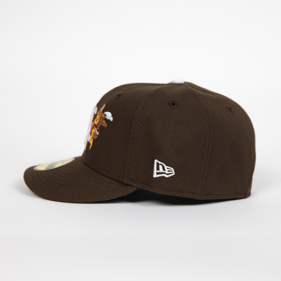 NEW ERA EXCLUSIVE 59FIFTY BROWN LOS ANGELES DODGERS "CITY OF ANGELS" W/ JAPANESE FLAG SIDE PATCH