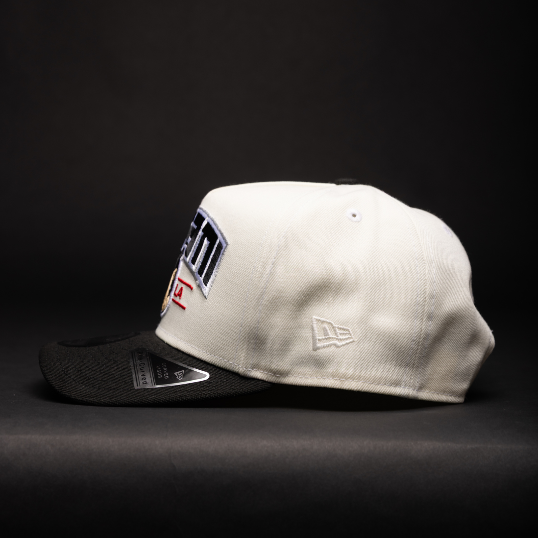NEW ERA 9FIFTY A-FRAME CHROME/BLACK LOS ANGELES DODGERS "SHOHEI OHTANI" SCRIPT W/ LA LOGO SIDE PATCH