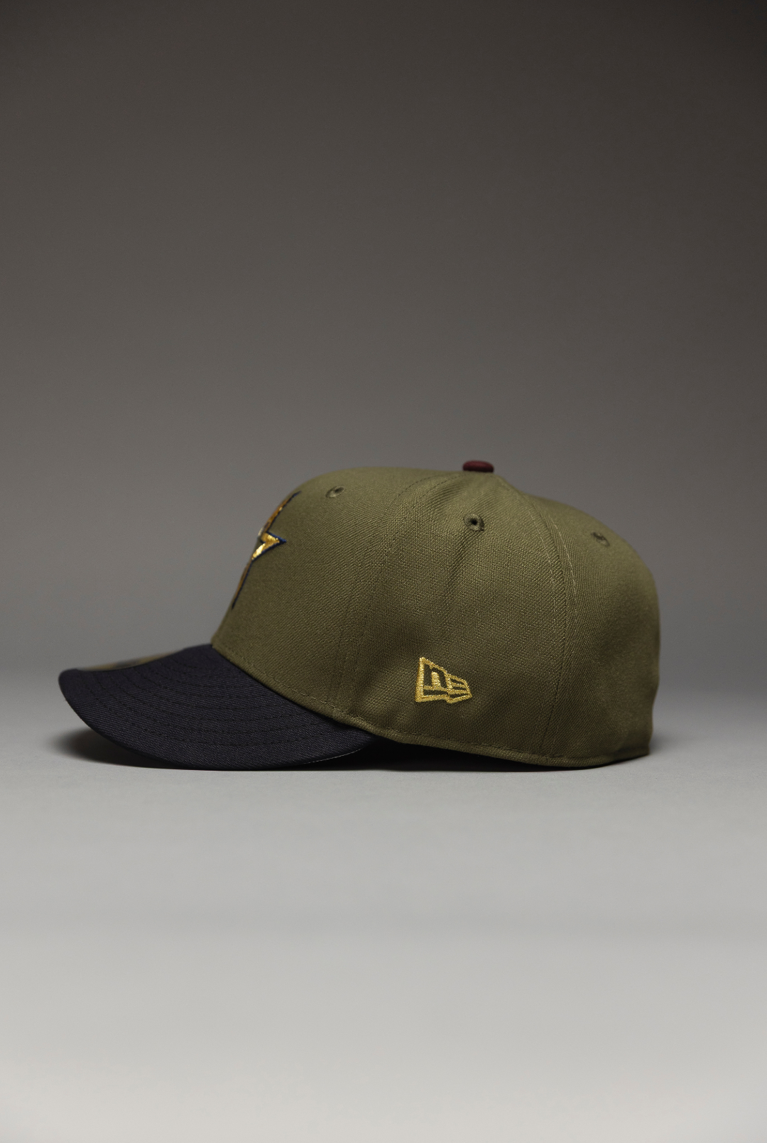 NEW ERA EXCLUSIVE 59FIFTY OLIVE/NAVY HOUSTON ASTROS W/ ASTRODOME SIDE PATCH