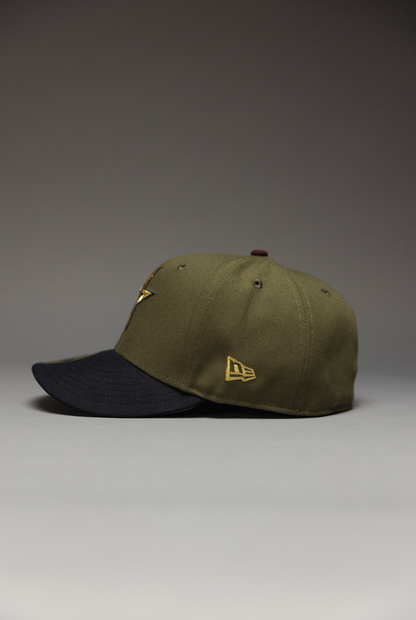 NEW ERA EXCLUSIVE 59FIFTY OLIVE/NAVY HOUSTON ASTROS W/ ASTRODOME SIDE PATCH