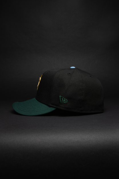 NEW ERA EXCLUSIVE 59FIFTY BLACK/ FOREST GREEN CHICAGO CUBS W/ TOKYO SERIES SIDE PATCH