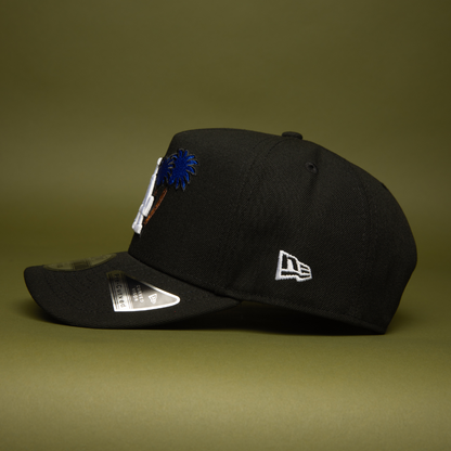NEW ERA 9FIFTY A-FRAME BLACK LOS ANGELES DODGERS SNAPBACK W/ PALM TREES + 2020 WORLD SERIES SIDE PATCH