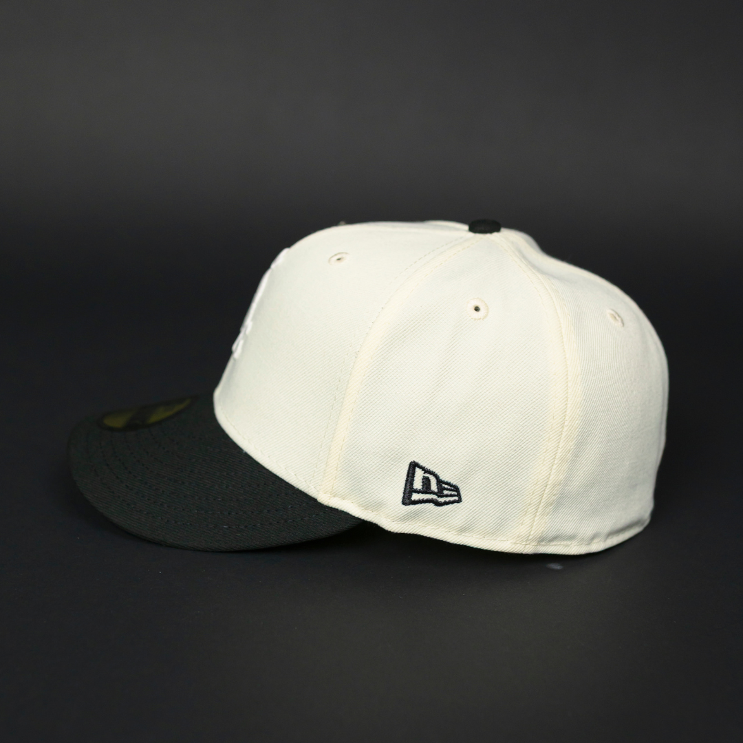 NEW ERA EXCLUSIVE 59FIFTY CHROME/ BLACK CHICAGO WHITE SOX W/ 100TH SEASON SIDE PATCH