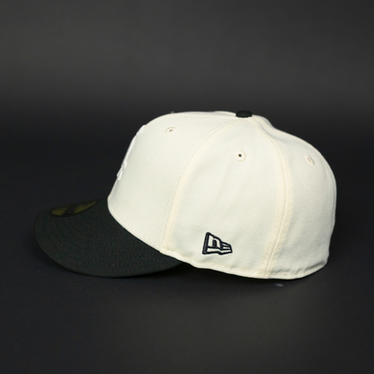 NEW ERA EXCLUSIVE 59FIFTY CHROME/ BLACK CHICAGO WHITE SOX W/ 100TH SEASON SIDE PATCH