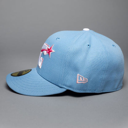 NEW ERA EXCLUSIVE 59FIFTY ICY BLUE "CAP CITY" W/ 15TH ANNIVERSARY SIDE PATCH