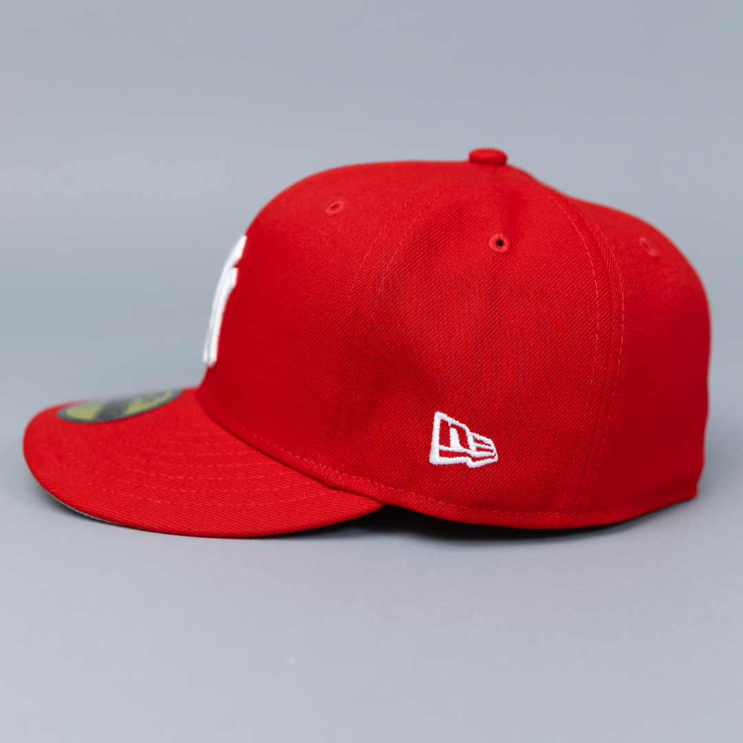 NEW ERA EXCLUSIVE 59FIFTY RED NEW YORK YANKEES W/ SUBWAY SERIES SIDE PATCH